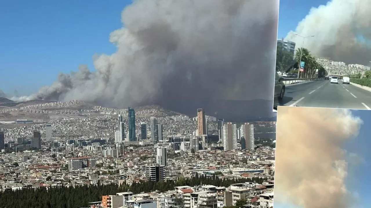 Karşıyaka'da Yamanlar Karatepe'de Büyüyen Yangın Kontrolden Çıktı!